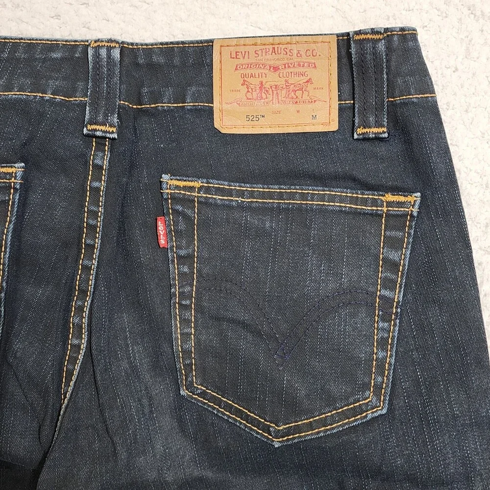 Levis 525 Noveau Downtowner Boot Cut Jeans 6 Mis Stretch Denim Hong Kong #1978